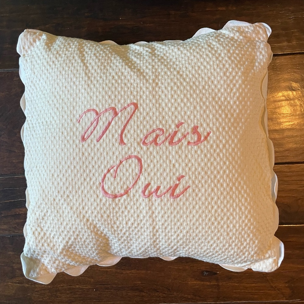 Mudge & Molly White Decorative Pillow for Young Girls Bedroom